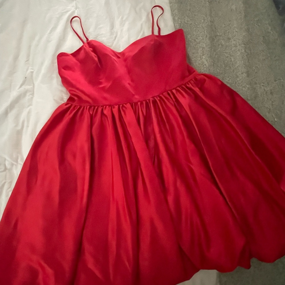 Davids Bridal Red bridesmaid dress